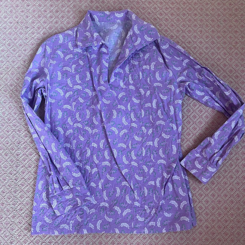 Purple Patterned Blouse